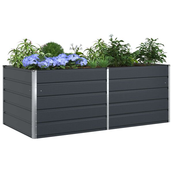 vidaXL Planter Anthracite 195 x 100 x 75 cm Galvanised Steel
