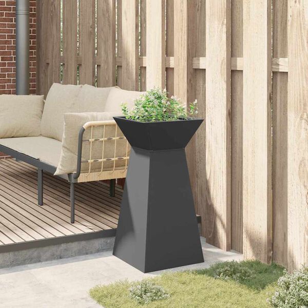 vidaXL Pillar Planter Black 35 x 35 x 73 cm