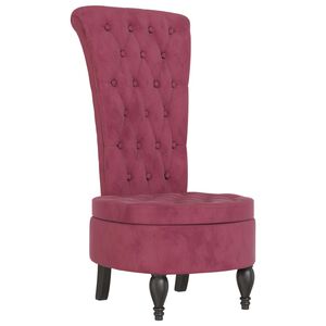vidaXL High Back Chair Wine Red Velvet Button Design