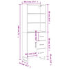 vidaXL Highboard Grey Sonoma 69.5x34x180 cm Engineered Wood