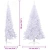 vidaXL Artificial Christmas Tree with Stand White 180 cm PVC and Steel