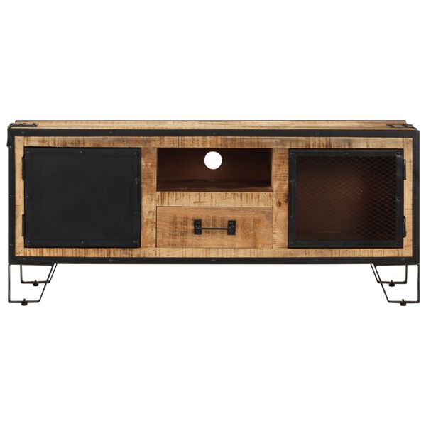 vidaXL TV Cabinet 110x31x46 cm Rough Mango Wood