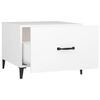 vidaXL Coffee Table with Metal Legs White 50x50x40 cm
