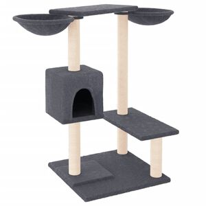 vidaXL Cat Tree with Scratching Posts Dark Grey 82 cm
