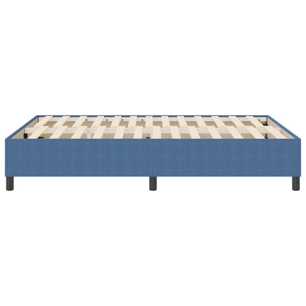 vidaXL Platform Bed Frame Blue 140 x 190 cm Fabric