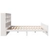 vidaXL Bookcase Bed without Mattress White 180x200 cm Super King Solid Wood Pine