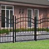 vidaXL Fence Gate "KAMPEN" with Spear Top Black 103x100 cm Steel