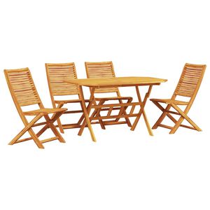 vidaXL Garden Dining Set 5 pcs Brown Solid Acacia Wood