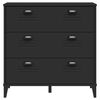 vidaXL Drawer Cabinet VIKEN Black Engineered Wood