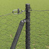 vidaXL Fence Post Grey 25 x 1.6 m (36 mm mesh) Steel and PVC