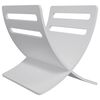 vidaXL Wooden Magazine Rack Floor Standing White