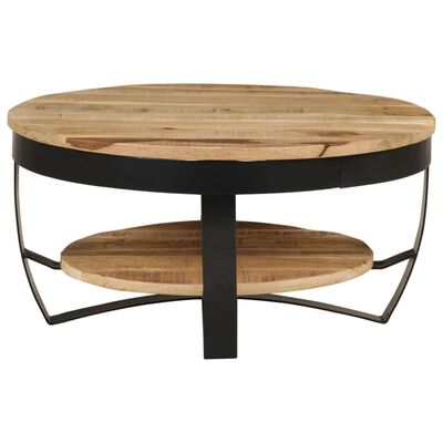 vidaXL Coffee Table Solid Rough Mango Wood 65x32 cm
