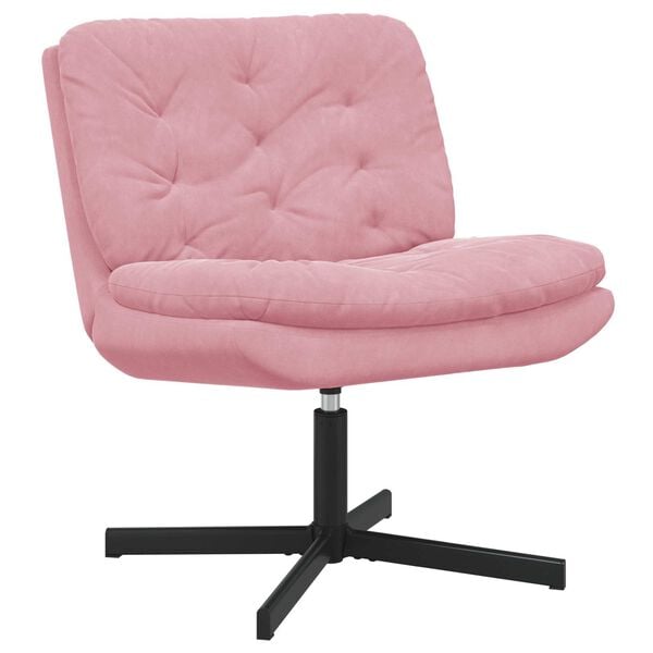 vidaXL Swivel Relaxing Chair Pink 63 x 75 x 76 cm Velvet
