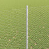 vidaXL Fence with Post Silver 1.5 x 100 m Steel
