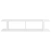 vidaXL Wall Shelf 2 pcs High Gloss White 90x18x20 cm Engineered Wood