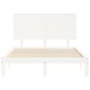 vidaXL Bed Frame without Mattress White Small Double Solid Wood Pine