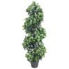 vidaXL Artificial Plant Laurel Tree with Pot Green 120 cm