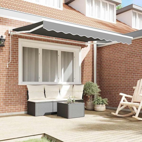 vidaXL Awning Frame White 3.5 x 2 m Powder-coated steel and aluminium