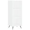 vidaxL Shelf Cabinet White 34.5x32.5x90 cm Engineered Wood