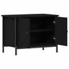 vidaXL TV Cabinet Black Oak 60 x 35 x 45 cm Engineered Wood