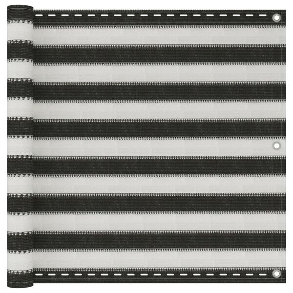 vidaXL Balcony Screen HDPE 90x600 cm Anthracite and White