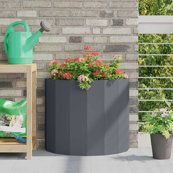 vidaXL Planter Anthracite 60 x 30 x 50 cm Steel