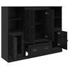 vidaXL Highboard with Drawer 3 pcs Black Oak Engineered Wood