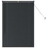vidaXL Window Blind with Curtains Manual Black Aluminium