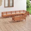 vidaXL 8 Piece Garden Lounge Set Solid Wood Pine Honey Brown