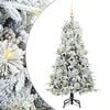 vidaXL Artificial Hinged Christmas Tree White 150 cm PE and PVC