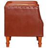 vidaXL Tub Chair Brown Real Goat Leather