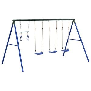 vidaXL Outdoor Swing Set with Swings and Trapeze