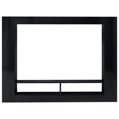 vidaXL TV Cabinet High Gloss Black 152x22x113 cm Engineered Wood