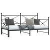 vidaXL Daybed with Trundle without Mattress Black 100x190 cm Steel