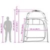 vidaXL Shower Tent Folding with Storage Green 160 x 160 x 227 cm Steel