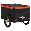vidaXL Bike Trailer Black and Orange 30 kg Iron