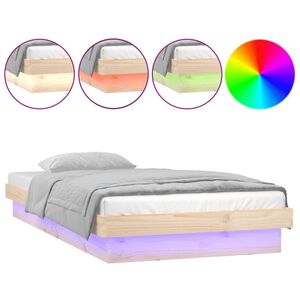 vidaXL Bed Frame | Pine Wood Natural | Solid pinewood | Single | Bed Frame