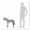 vidaXL Standing Plush Toy Zebra Black and White XXL