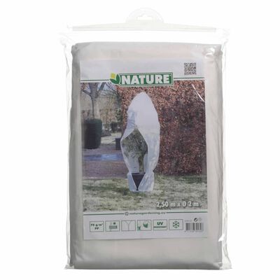 Nature Winter Fleece Cover with Zip 70 g/sqm White 2.5x2x2 m