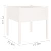 vidaXL Garden Planters 2 pcs White 70x70x70 cm Solid Pinewood
