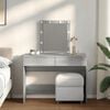 vidaXL Dressing Table with LED Grey Sonoma 100x40x130 cm