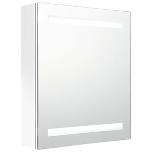 vidaXL LED Bathroom Mirror Cabinet Shining White 50x14x60 cm