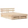 vidaXL Bed Frame with Headboard Brown 160 x 200 cm Solid Pine Wood