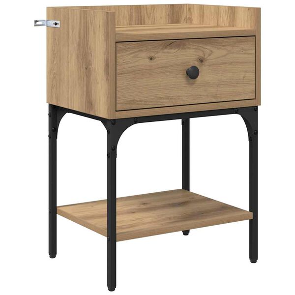 vidaXL Bedside Table Artisan Oak 40 x 29 x 60 cm Engineered Wood