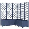 vidaXL Garden Planter with Trellis Blue Grey 120x120x136 cm PP