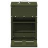 vidaXL Chicken Treadle Feeder Olive Green 25 x 42 x 40 cm