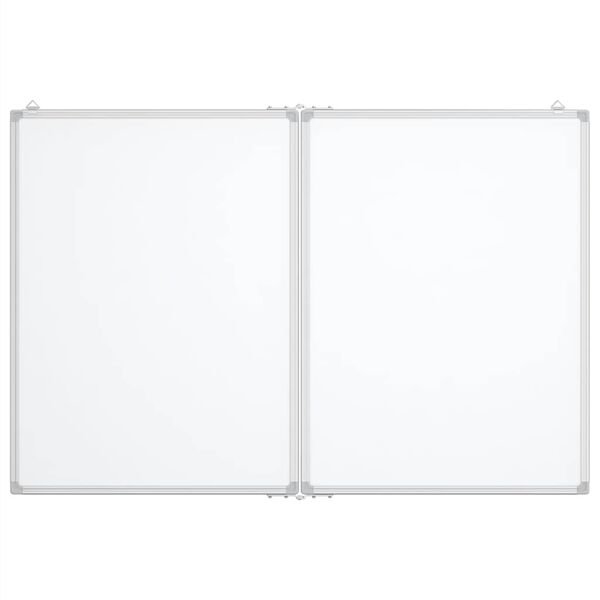 vidaXL Magnetic Whiteboard Foldable 120x100x1.7 cm Aluminium
