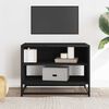 vidaXL TV Cabinet Black 61x40x46 cm Engineered Wood and Metal