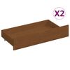 vidaXL Bed Frame without Mattress Honey Brown Solid Wood 160x200 cm (322079+321987)