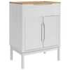 vidaXL Bathroom Furniture Set with Drawer 4 pcs White Solid Pine Wood
